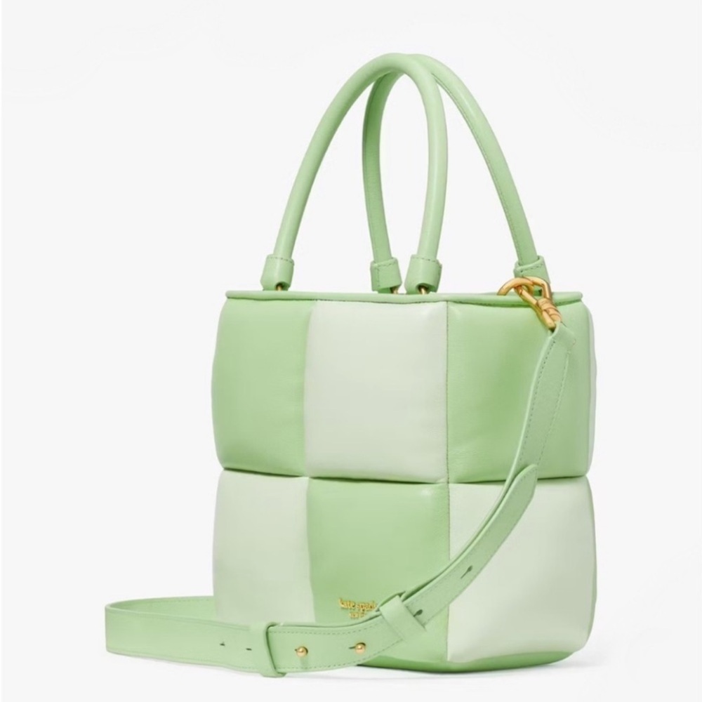 Kate Spade Lime Green,white Puffer Crossbody - Picture 2 of 7